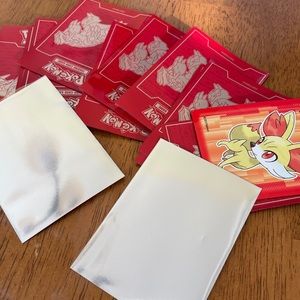 33Trading card sleeves for Pokémon.